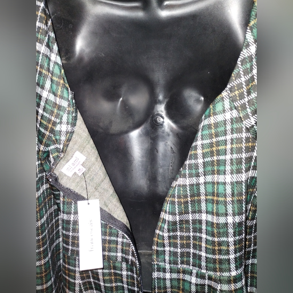 Mi Ami for Francesca's NWT plaid green dress size xl, square neck XL - Picture 9 of 13